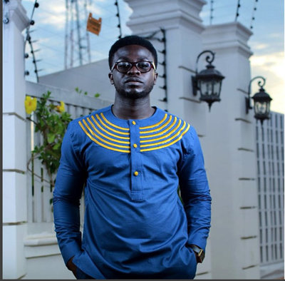 Blue & Gold Men's African Fashion Wear African Clothing Men's Wear