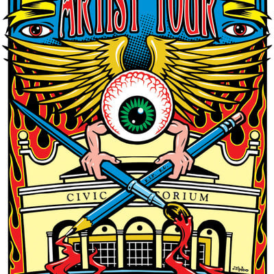 Santa cruz art tour 2004 silkscreened poster - Thumbnail 5