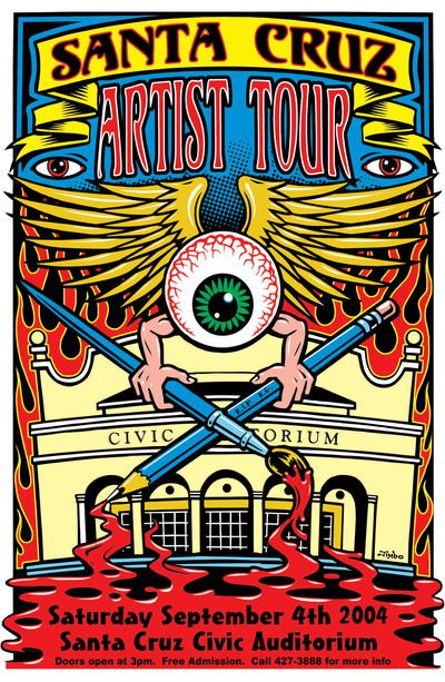 Santa Cruz Art Tour 2004 Silkscreened poster