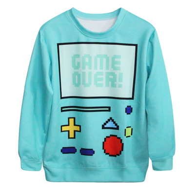 Harajuku japanese game over long-sleeved sweater - Thumbnail 5