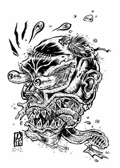 2016 INKtober Original Art 10-12