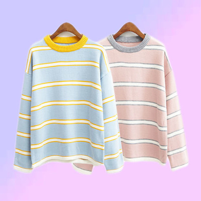 ANGEL GIRL SWEATER ( PINK / BLUE )