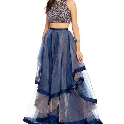 Two pieces prom dress, sexy prom dress,charming prom dress, long prom dress,prom dresses, elegant prom dress, prom dress z62