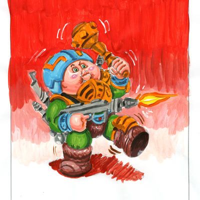 Armed manny / decked duncan color rough - disasters of the universe series 2 2017 - Thumbnail 4