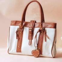 White PU Leather Handbag