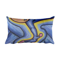 Michael David Art - Gens Raspberries Rectangular Pillow - Thumbnail 1