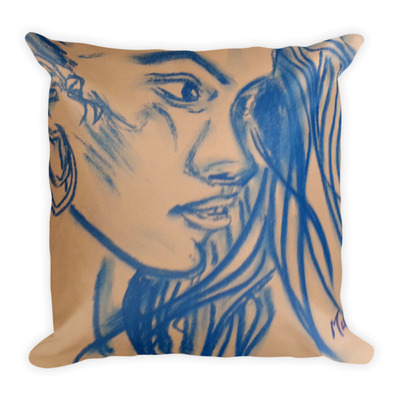 Michael david blue series - glamour square pillow