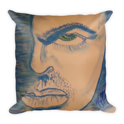 Michael david blue series - shadows square pillow