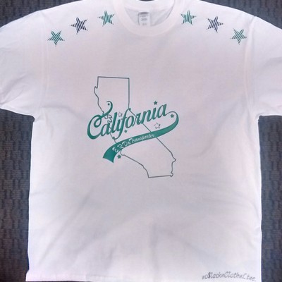 California (white,green&black) e.r datransporter t-shirt.