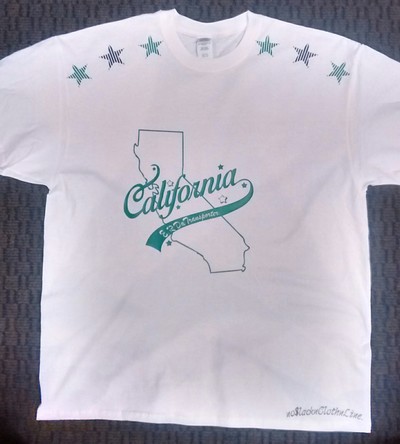 California (White,Green&Black) E.R DaTransporter T-shirt.