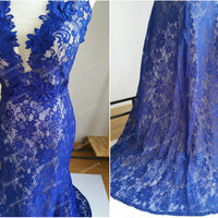 Royal Blue Mermaid Lace Prom Dress Evening Gown pst0589 - Thumbnail 2