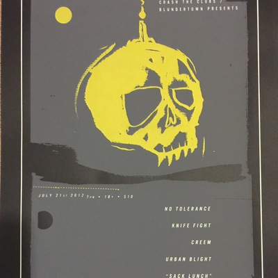 No tolerance, knife fight, creem, urban blight, night birds la gig poster. - Thumbnail 5