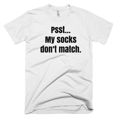 My socks don't match short sleeve men's t-shirt