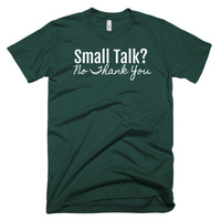 Small Talk?  No Thank You.  Short sleeve men's t-shirt - Thumbnail 1