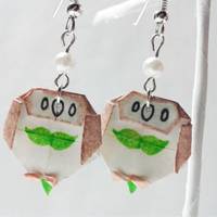 Origami earrings: Rowlet - Thumbnail 1