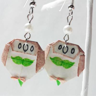 Origami earrings: rowlet