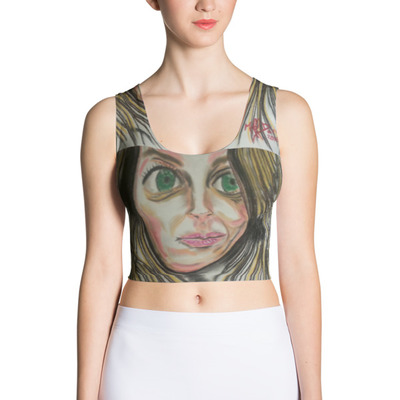 The cheeky one crop top by michael david art