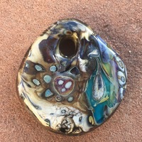 Double Sided End of Day Flameworked Pendant - Thumbnail 1