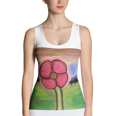 Michael david the flower tank top