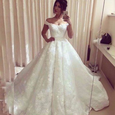 Ball gown charming wedding dress, lace wedding dress, cheap wedding dress, cheap wedding gown, bridal wedding dress,w06 - Thumbnail 4