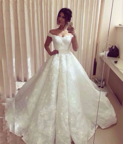 Ball Gown Charming wedding dress, lace wedding dress, cheap wedding dress, cheap wedding gown, bridal wedding dress,W06