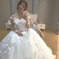 Long Sleeve Lace Appliques Charming wedding dress, lace wedding dress, cheap wedding dress, cheap wedding gown, bridal wedding dress,W08 - Thumbnail 1