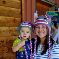 Sock Monkey Girl Beanie - Thumbnail 1