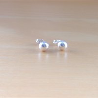 925 Silver Ball Stud Earrings/Sphere Stud Earrings/6mm Stud Earrings/Polished Ball Earrings/Silver Ball Jewelry/Silver Ball Jewellery/Studs - Thumbnail 1