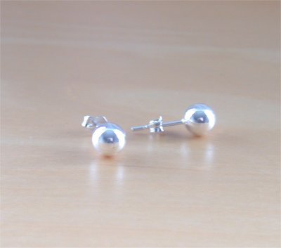 925 Silver Ball Stud Earrings/Sphere Stud Earrings/6mm Stud Earrings/Polished Ball Earrings/Silver Ball Jewelry/Silver Ball Jewellery/Studs
