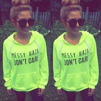 Messy Hair Don't Care Hoodie