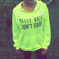 Messy Hair Don't Care Hoodie - Thumbnail 1