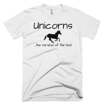 Unicorns...the narwhal of the land short sleeve men's t-shirt - Thumbnail 3