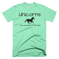 Unicorns...the Narwhal of the Land Short sleeve men's t-shirt - Thumbnail 3