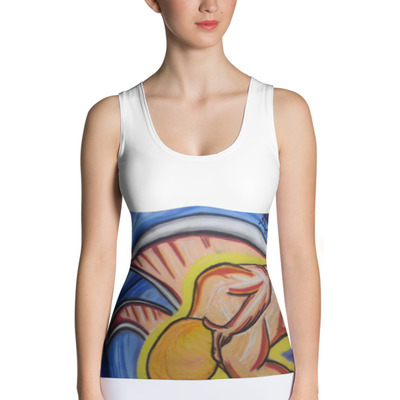 Michael david contmplation womens tank top