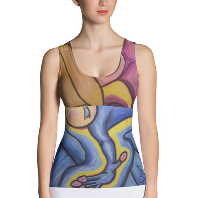 Michael david raspberries and hats womens tank top