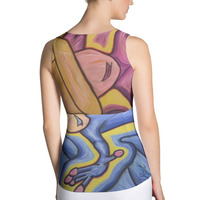 Michael David Raspberries and Hats Womens Tank Top - Thumbnail 1