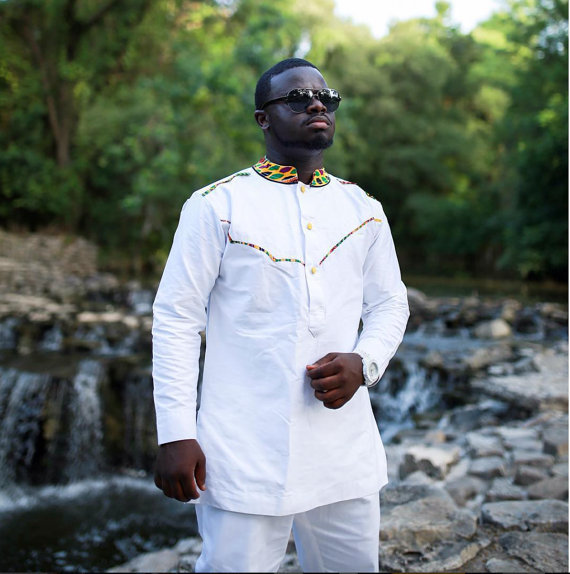 Men's Long Sleeve Shirt and Trousers Men's African Clothing Men