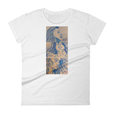 Blue series nights by michael david women's short sleeve t-shirt - Thumbnail 3