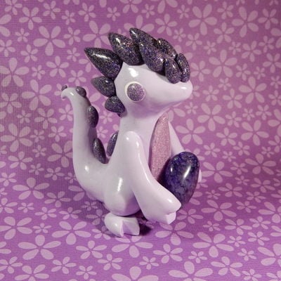 Purple glitter dragon