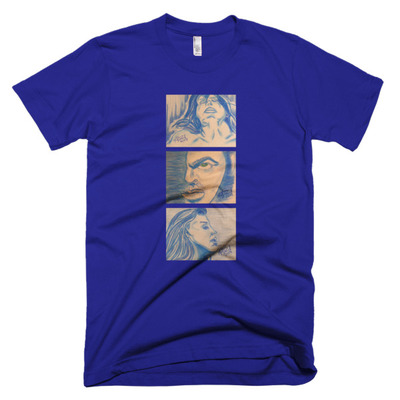 Blue series - blue nights by michael david short sleeve men's t-shirt