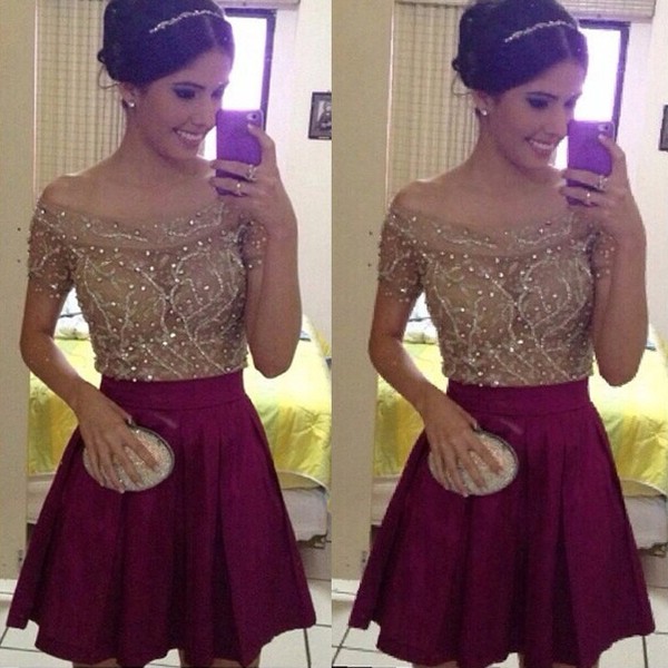 Off-shoulder Homecoming dresses, Mini homecoming dresses,Cheap homecoming dress,sexy homecoming dresses,BD1607027