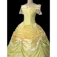P102 cosplay beauty and beast princess belle Costume tailor made adult GOWN - Thumbnail 1