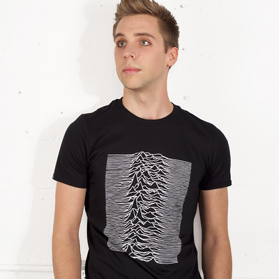 Unknown pleasures black unisex crew neck t-shirt