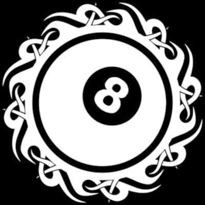 Tribal 8 ball outdoor vinyl decal sticker ready to apply handmade - Thumbnail 4
