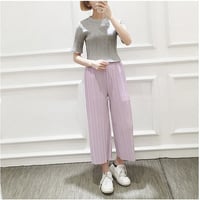 Celeste Pleated Chiffon Trousers - Thumbnail 1
