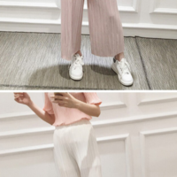 Celeste Pleated Chiffon Trousers - Thumbnail 4