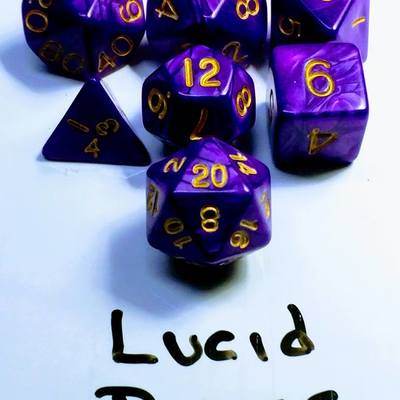 Lucid dreams dice set - d&d rpg polyhedral