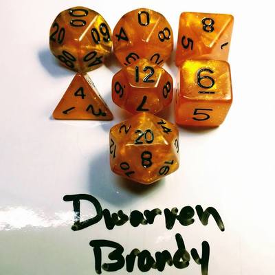 Dwarven brandy dice set - d&d rpg polyhedral