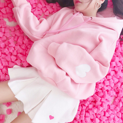 Harajuku pastel heart hoodie (s-l) - Thumbnail 5