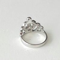 Crown Ring - Silver - Princess Ring - Tiara Ring - Sweet 16 - Marcosite Silver Crown Ring - Thumbnail 3